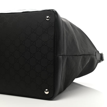 Gucci Nylon Monogram Travel Hobo Black 10 of 11