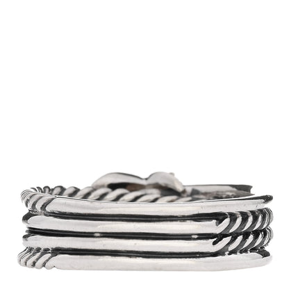 David Yurman Sterling Silver Diamond X Crossover Ring 58 8.25 3 of 4