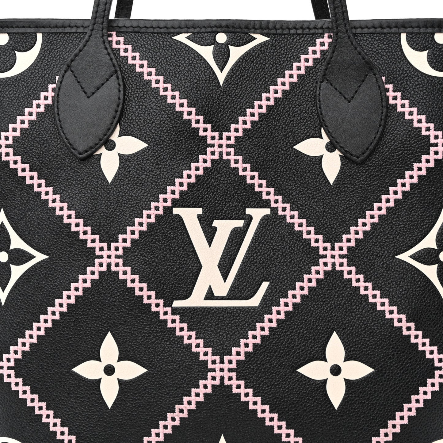 Empreinte Monogram Giant Broderies Neverfull MM Black