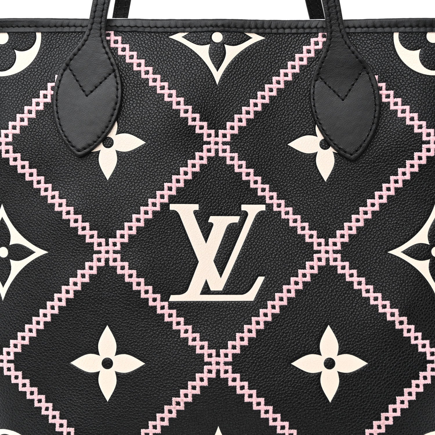 Louis Vuitton Empreinte Monogram Giant Broderies Neverfull MM Black 9 of 14