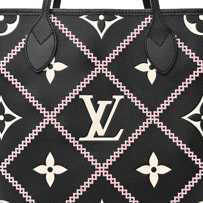 Louis Vuitton Empreinte Monogram Giant Broderies Neverfull MM Black 9 of 14