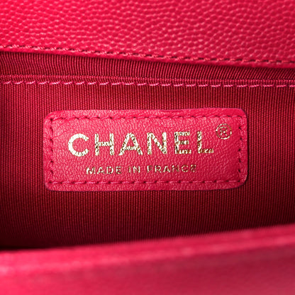 Chanel Caviar Quilted Small Boy Flap Dark Pink 6 of 10