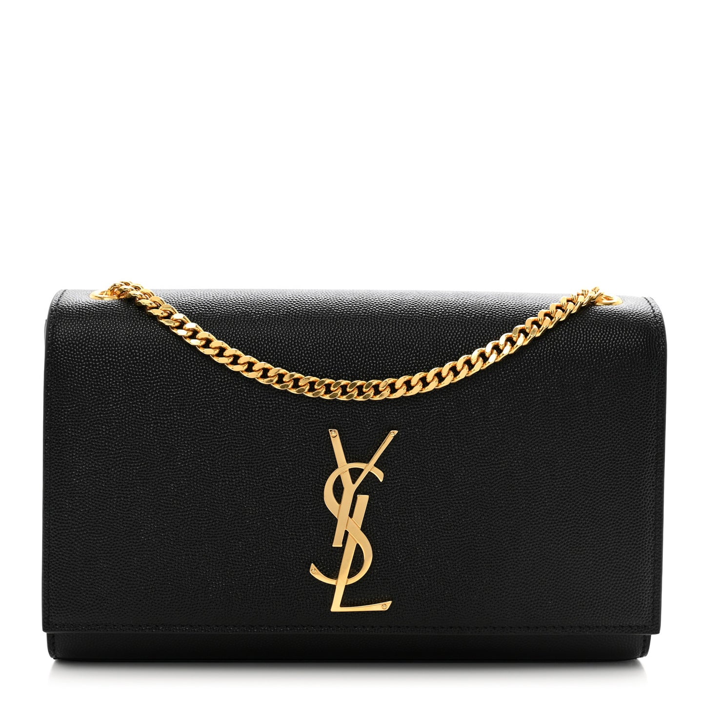 Grain De Poudre Medium Classic Monogram Kate Satchel Black