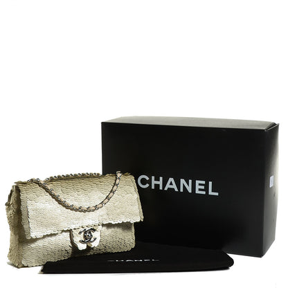 Chanel Sequin Paillette Small Flap Beige 5 of 9