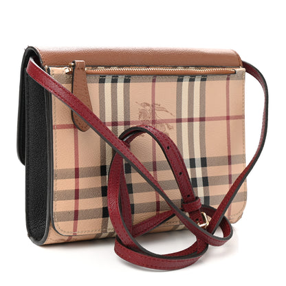 Burberry Derby Calfskin Haymarket Check Small Loxley Crossbody Bright Toffee Multicolor 2 of 12