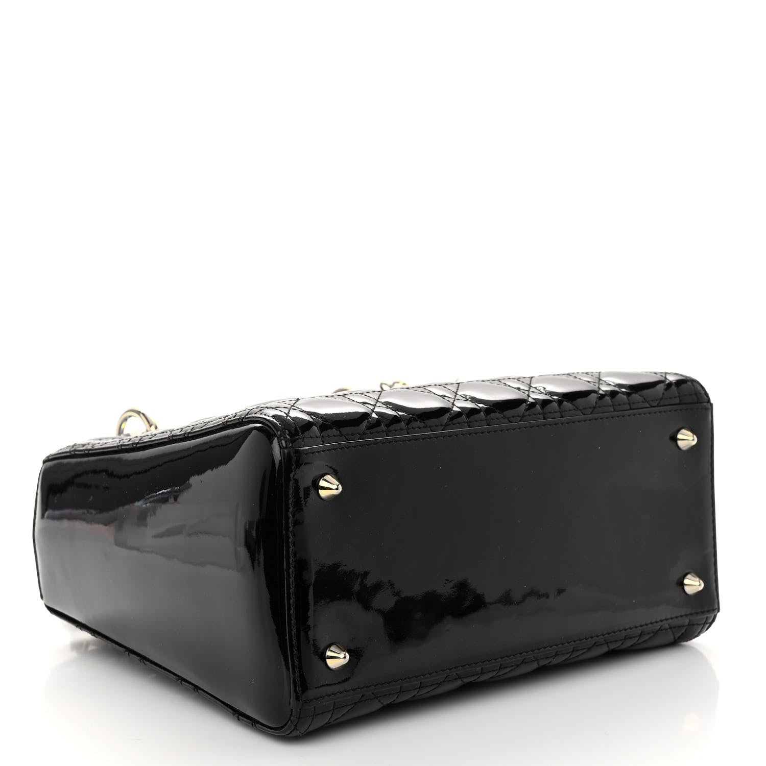 Christian Dior Patent Cannage Medium Lady Dior Black 4 of 9