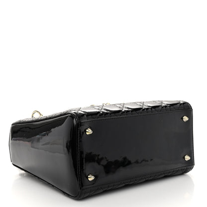 Christian Dior Patent Cannage Medium Lady Dior Black 4 of 9