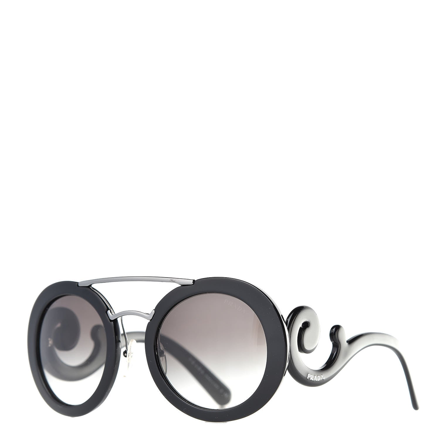 Prada Baroque Sunglasses SPR 13S Black 1 of 8
