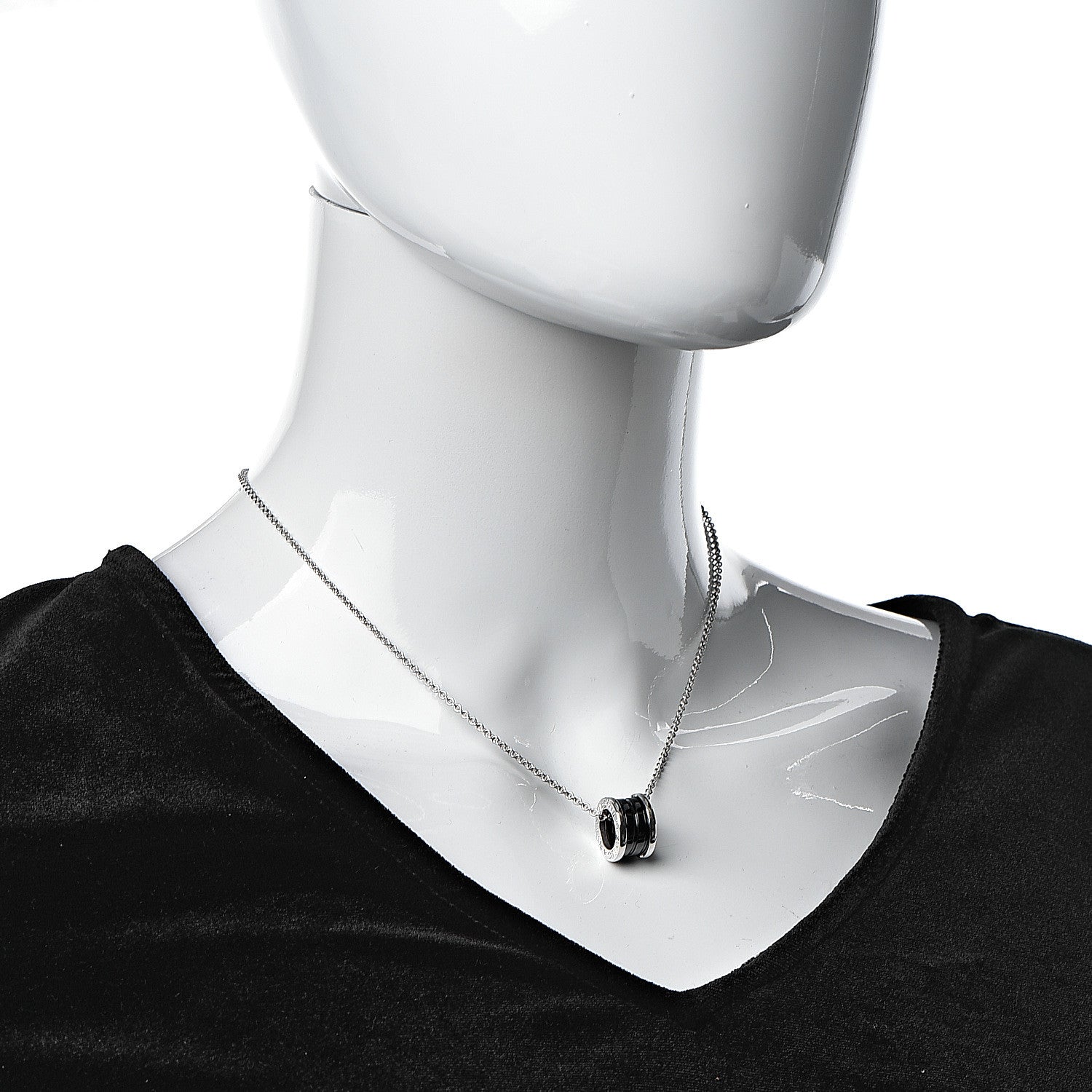 Bulgari Sterling Silver Ceramic Save The Children Pendant Necklace 2 of 6