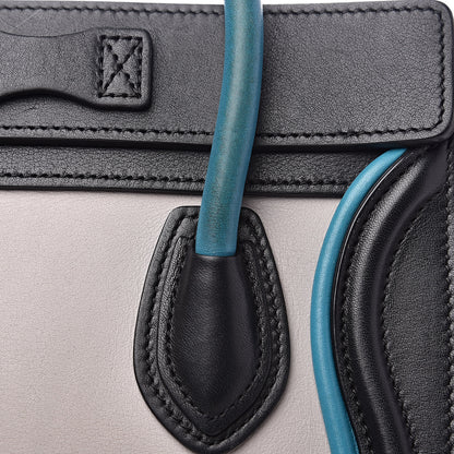 Celine Smooth Calfskin Nano Tri-Color Luggage Turquoise 11 of 15