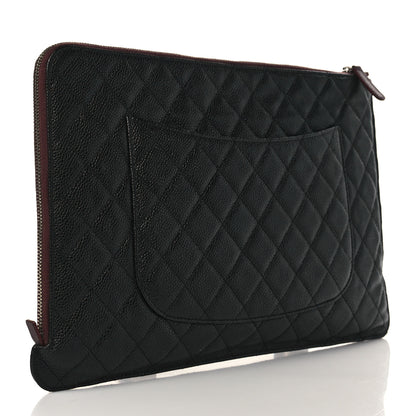 Chanel Caviar Quilted Document Portfolio Holder Black 4 of 8