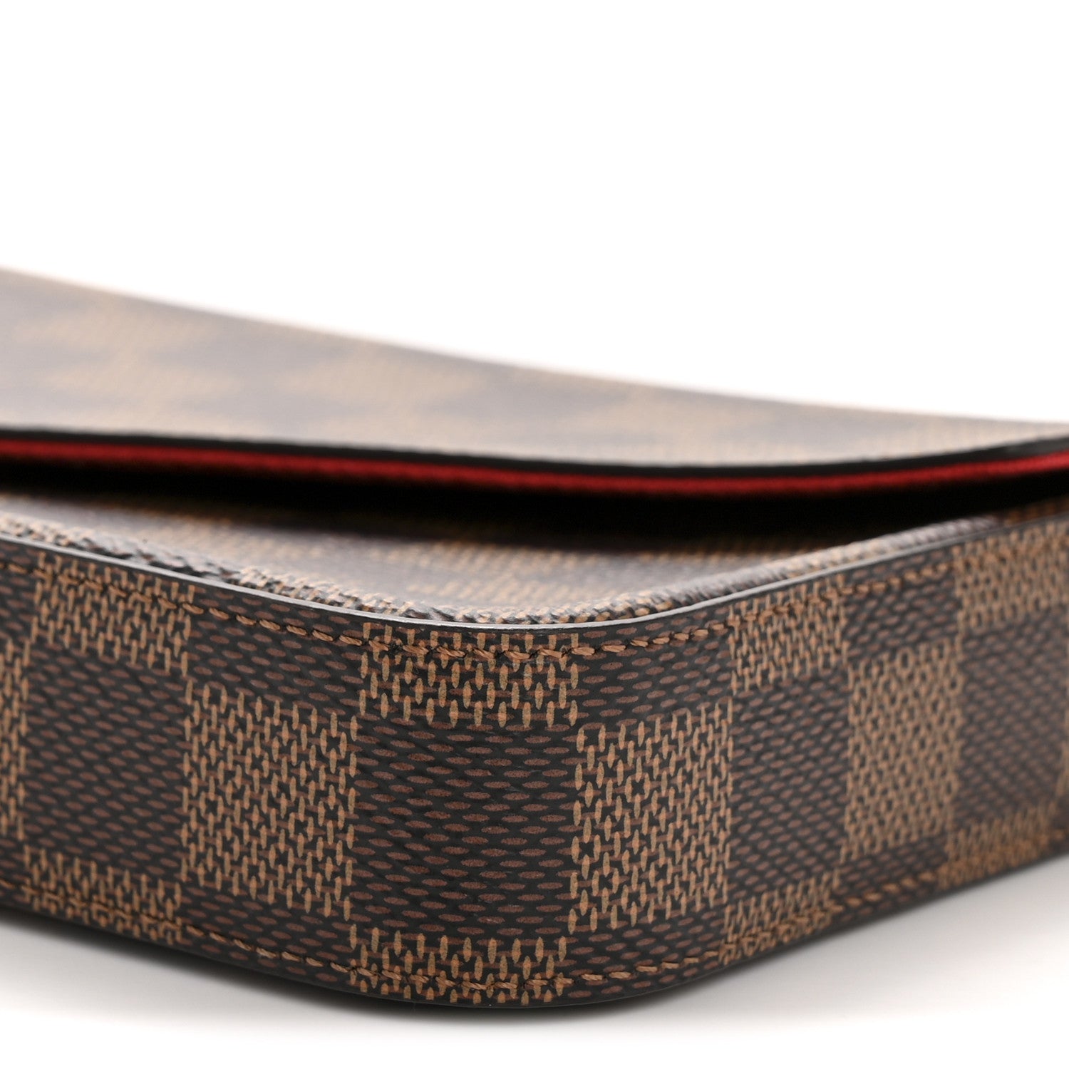 Louis Vuitton Damier Ebene Pochette Felicie Chain Wallet 10 of 11