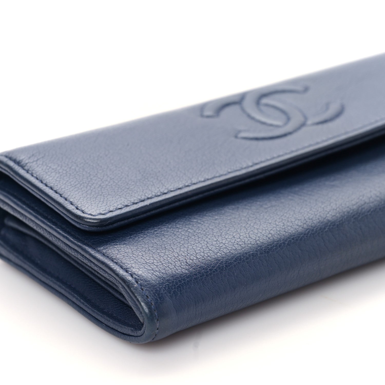 Chanel Lambskin Timeless CC Large Flap Wallet Navy 9 of 10