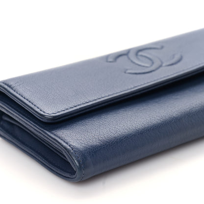 Chanel Lambskin Timeless CC Large Flap Wallet Navy 9 of 10