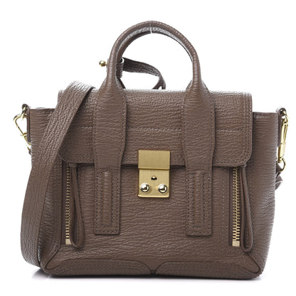 3.1 Phillip Lim 3.1 Textured Calfskin Mini Pashli Satchel Taupe 1 of 11