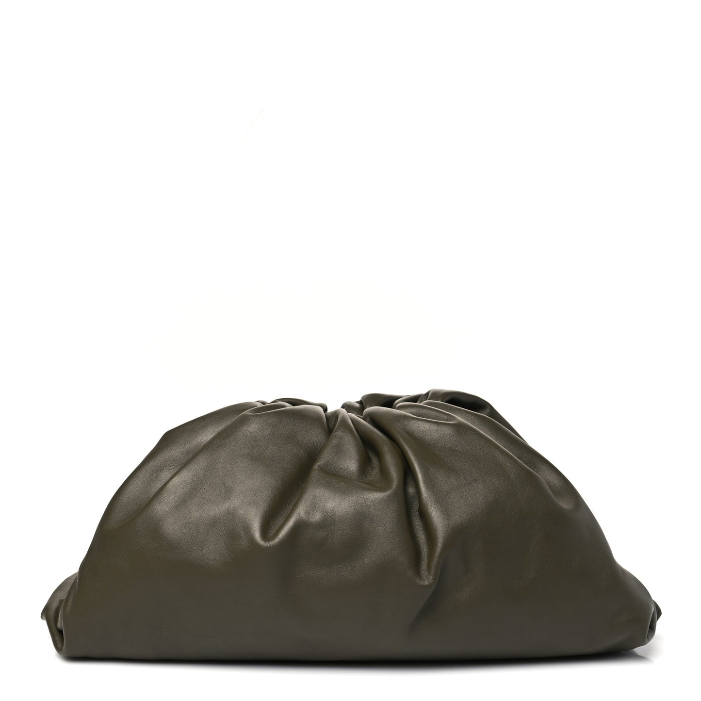 Smooth Butter Calf The Pouch Oversized Clutch Kaki Fondent