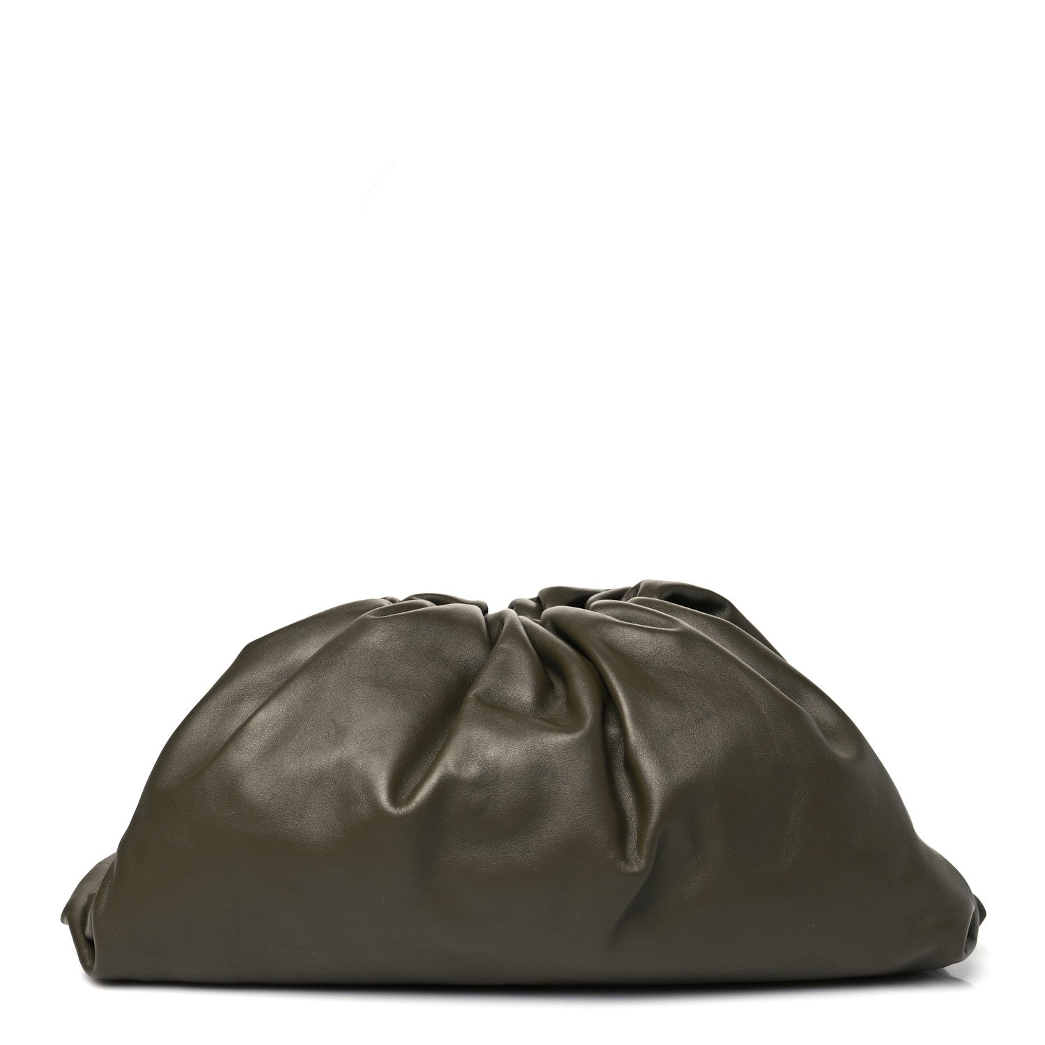 Bottega Veneta Smooth Butter Calf The Pouch Oversized Clutch Kaki Fondent 1 of 8