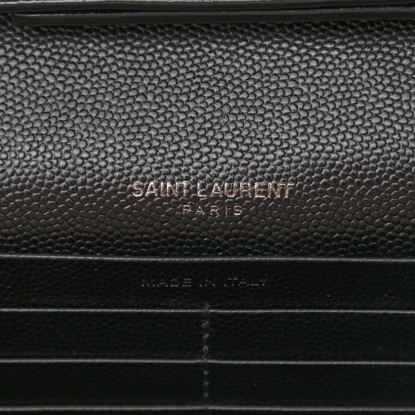 Grain De Poudre Matelasse Chevron Monogram Chain Wallet Black