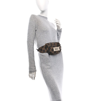 Gucci Recycled Polyester Monogram Jumbo GG Belt Bag Ebony Beige 2 of 10