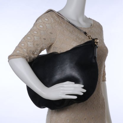Gucci Leather Web Strap Hobo Navy 2 of 8