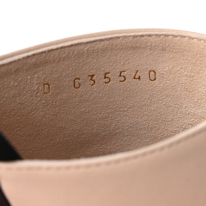 Chanel Lambskin Grosgrain Cap Toe Pearl Mule 35.5 Beige Black 9 of 9