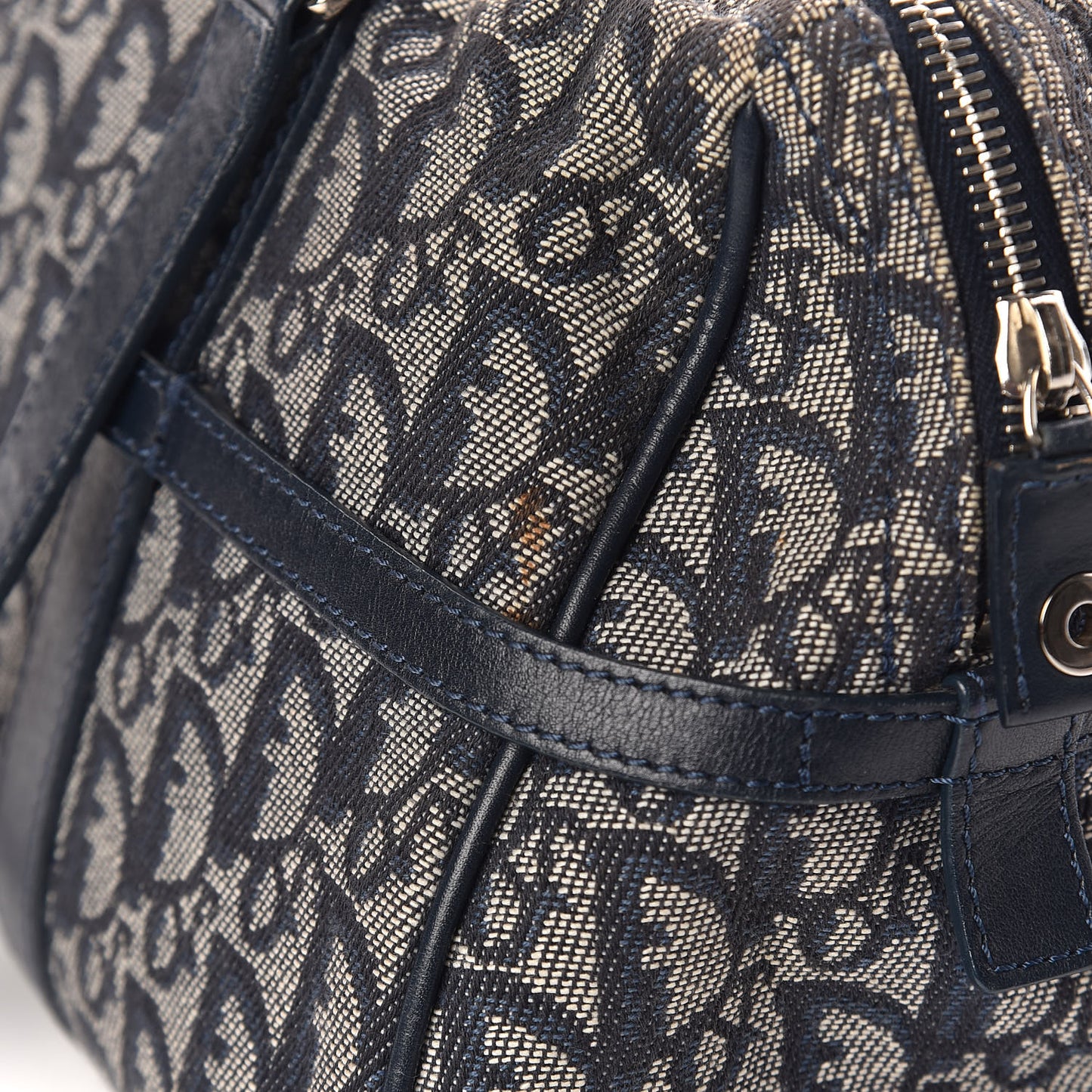 Denim Monogram Charms Shoulder Bag Blue