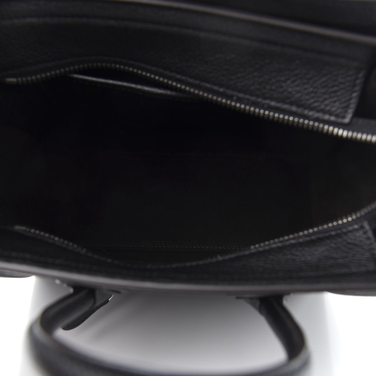 Celine Drummed Calfskin Nano Luggage Black 5 of 11