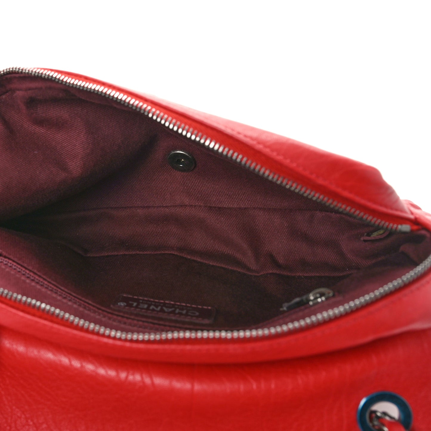 Sheepskin Quilted Medium Easy Flap Red