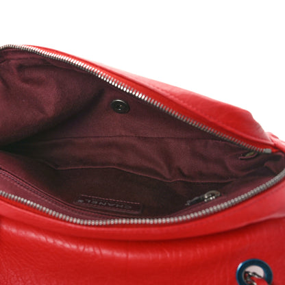 Chanel Sheepskin Quilted Medium Easy Flap Red 5 of 9