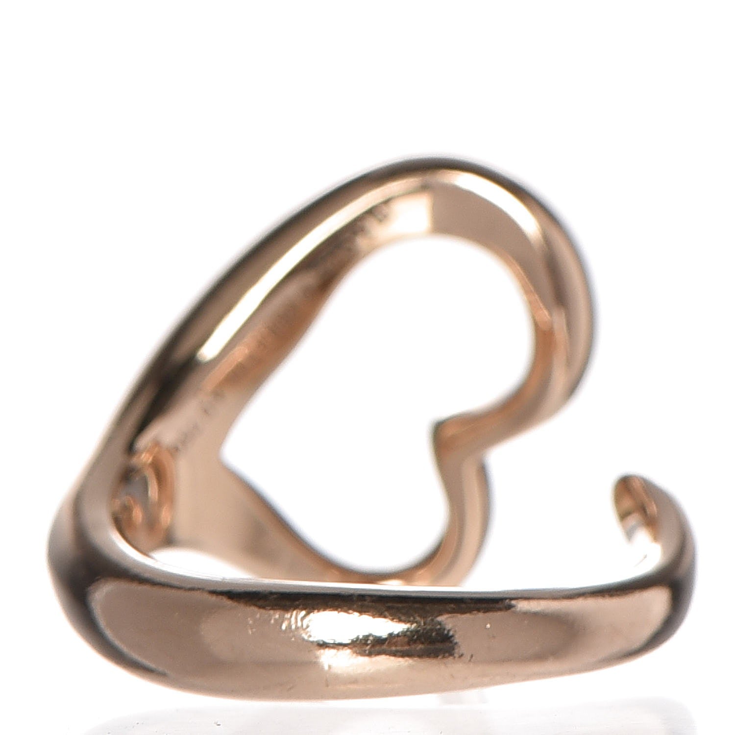 Tiffany 18K Rose Gold Elsa Peretti Small Open Heart Ring 48 4.5 3 of 6