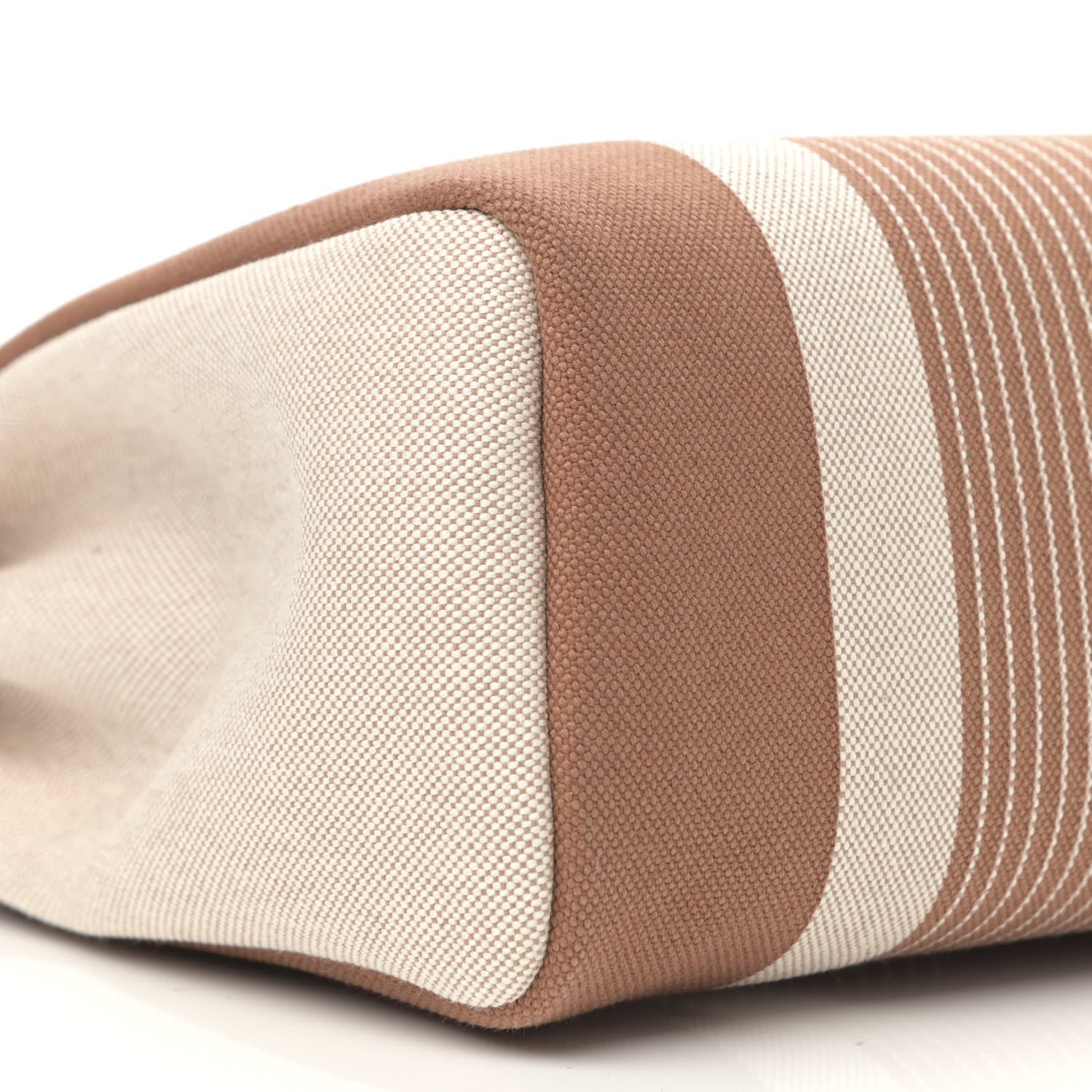 Hermes Vache Hunter Toile H Vibration Herbag Zip Retourne 31 PM Fauve Ecru Beige 11 of 13