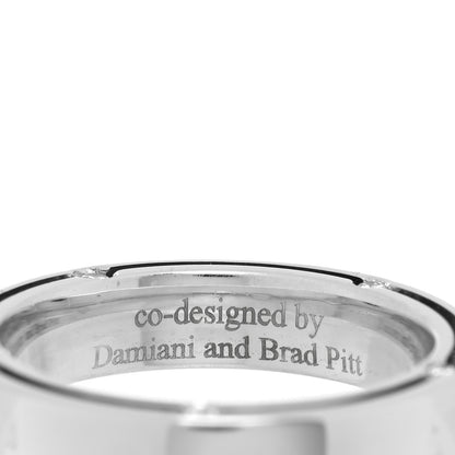Damiani X BRAD PITT 18K White Gold Diamond D.Side Band Ring 48 4.5 4 of 5