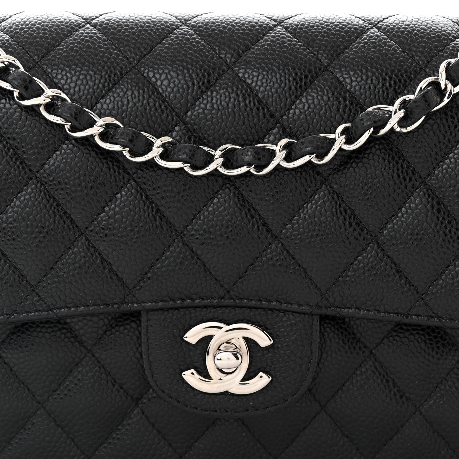 Chanel Caviar Quilted Medium Double Flap Black 8 of 12