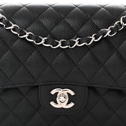 Chanel Caviar Quilted Medium Double Flap Black 8 of 12