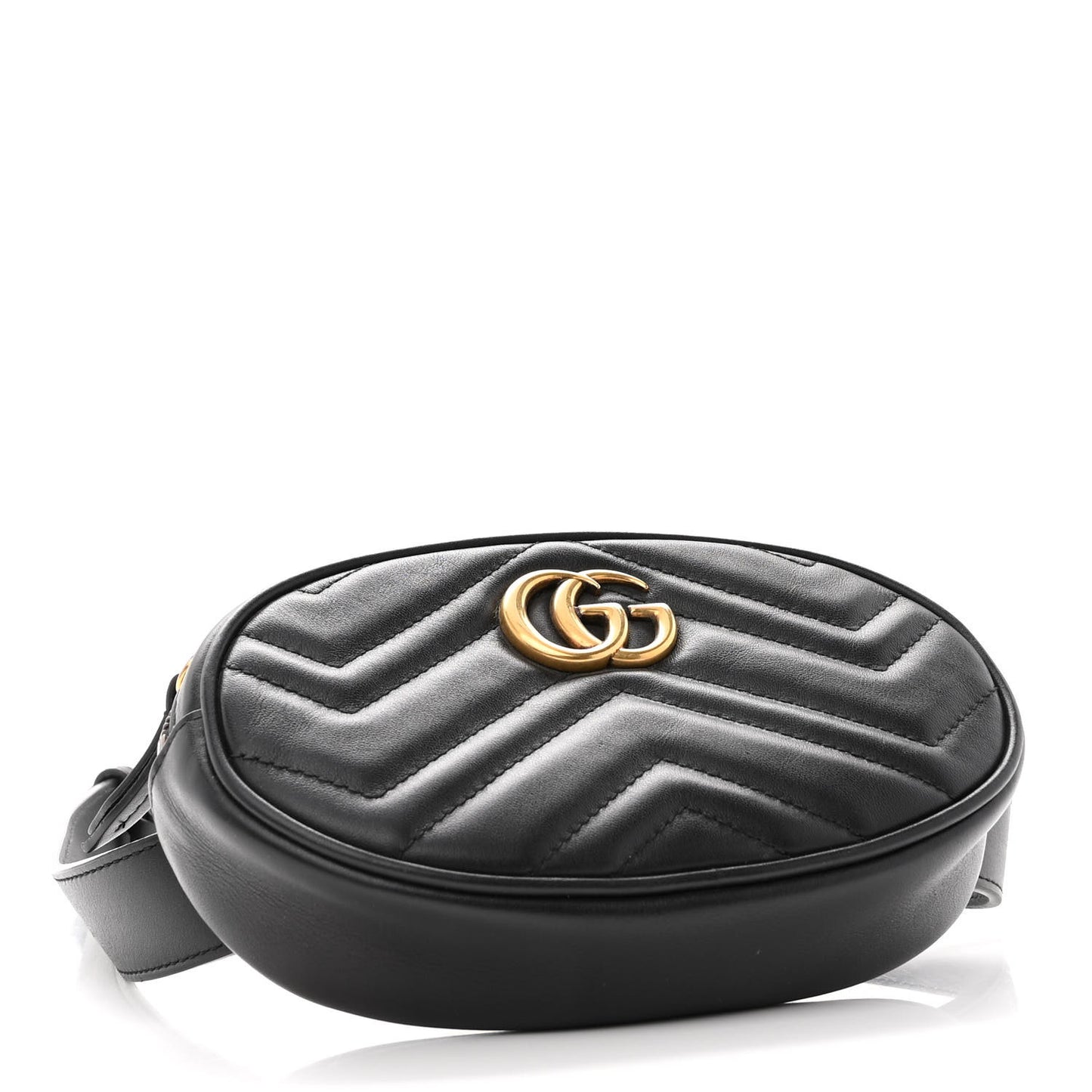 Calfskin Matelasse GG Marmont Belt Bag 85 34 Black
