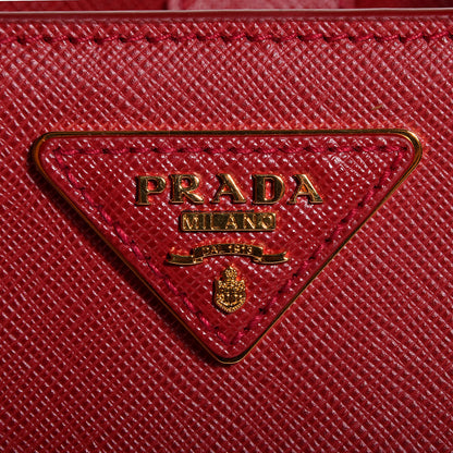 Prada Saffiano Lux Medium Tote Fuoco 12 of 13