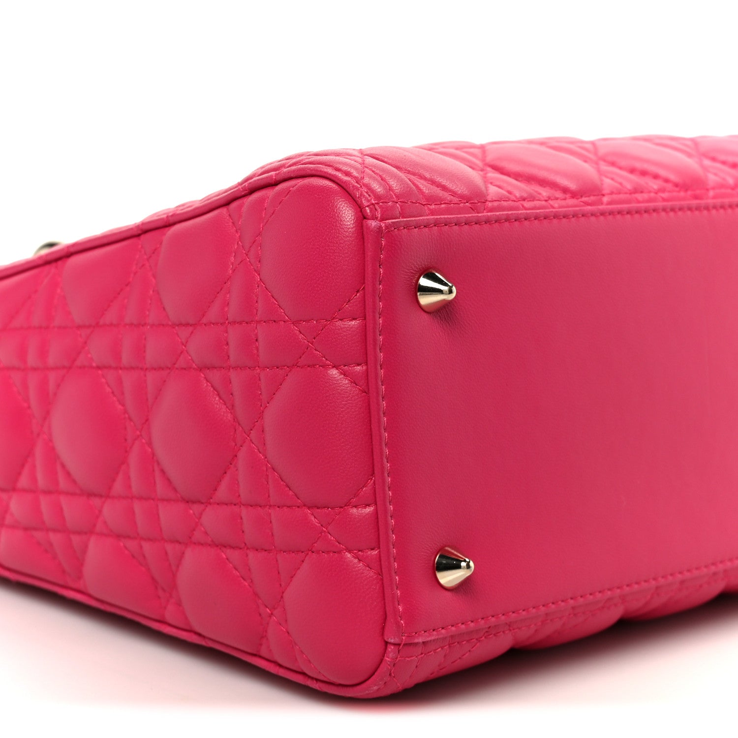 Christian Dior Lambskin Cannage Medium Lady Dior Pink 9 of 10