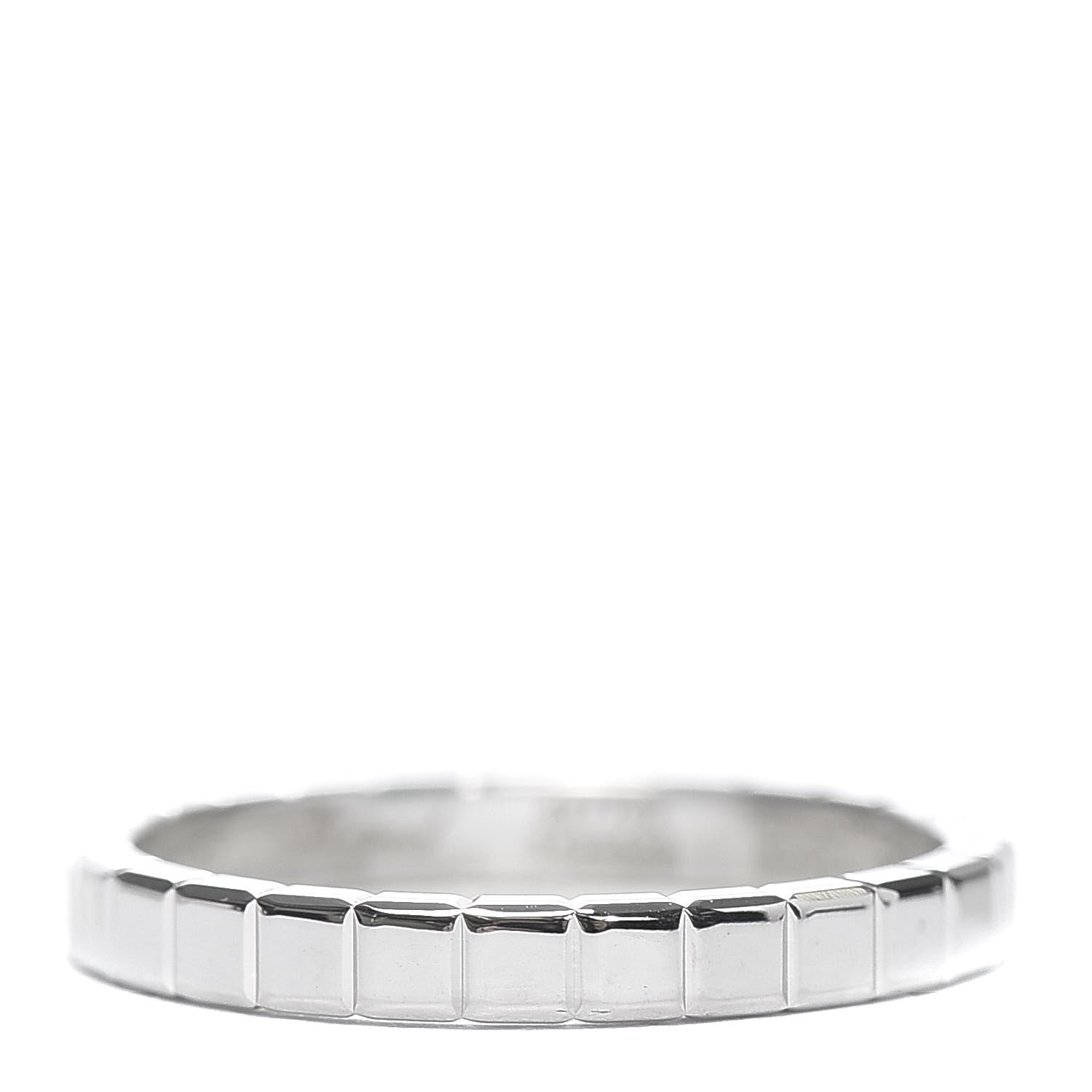 Chopard 18K White Gold Ice Cube Pure Band Ring 53 6.25 1 of 5