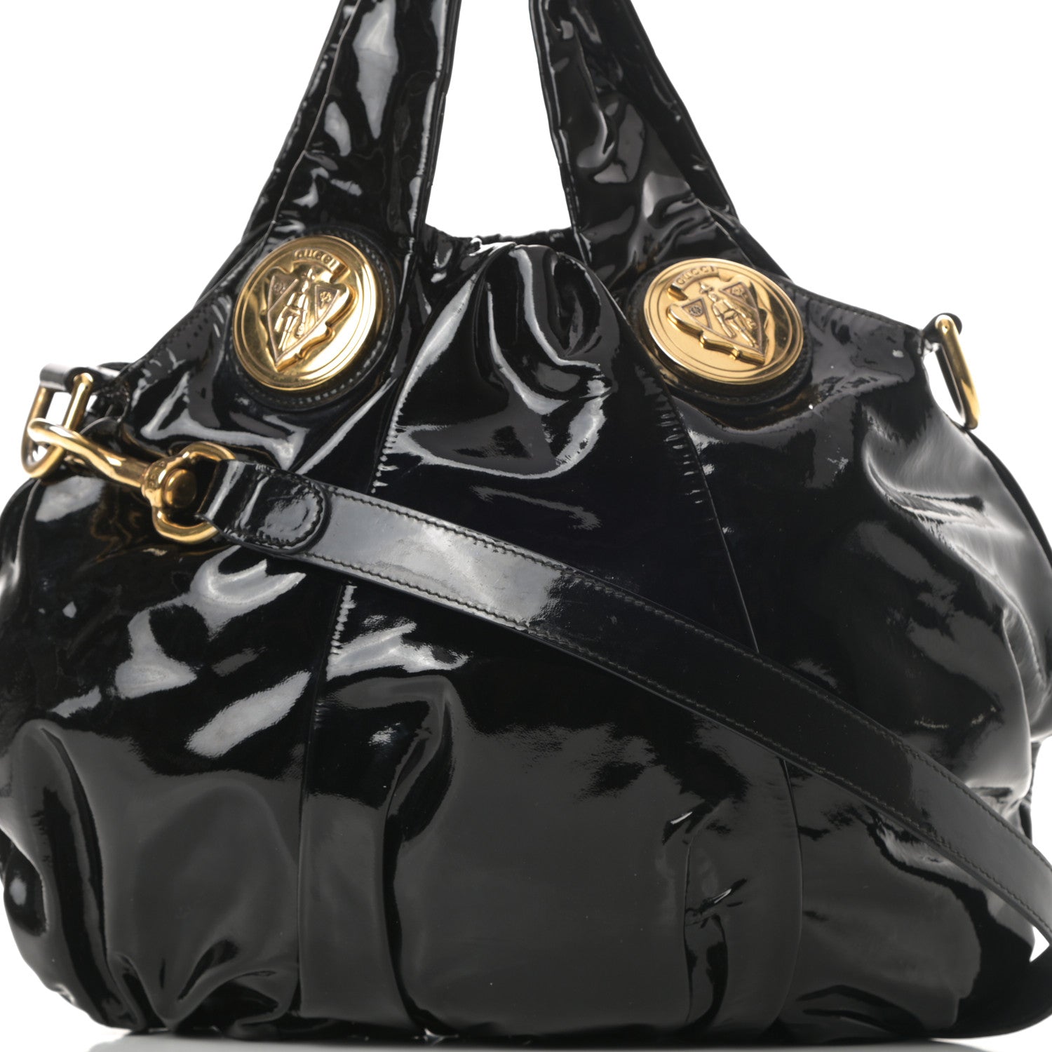 Gucci Patent Small Hysteria Tote Black 8 of 11