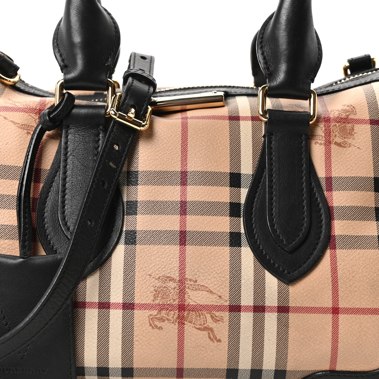 Burberry Haymarket Check Small Gladstone Black 9 of 11