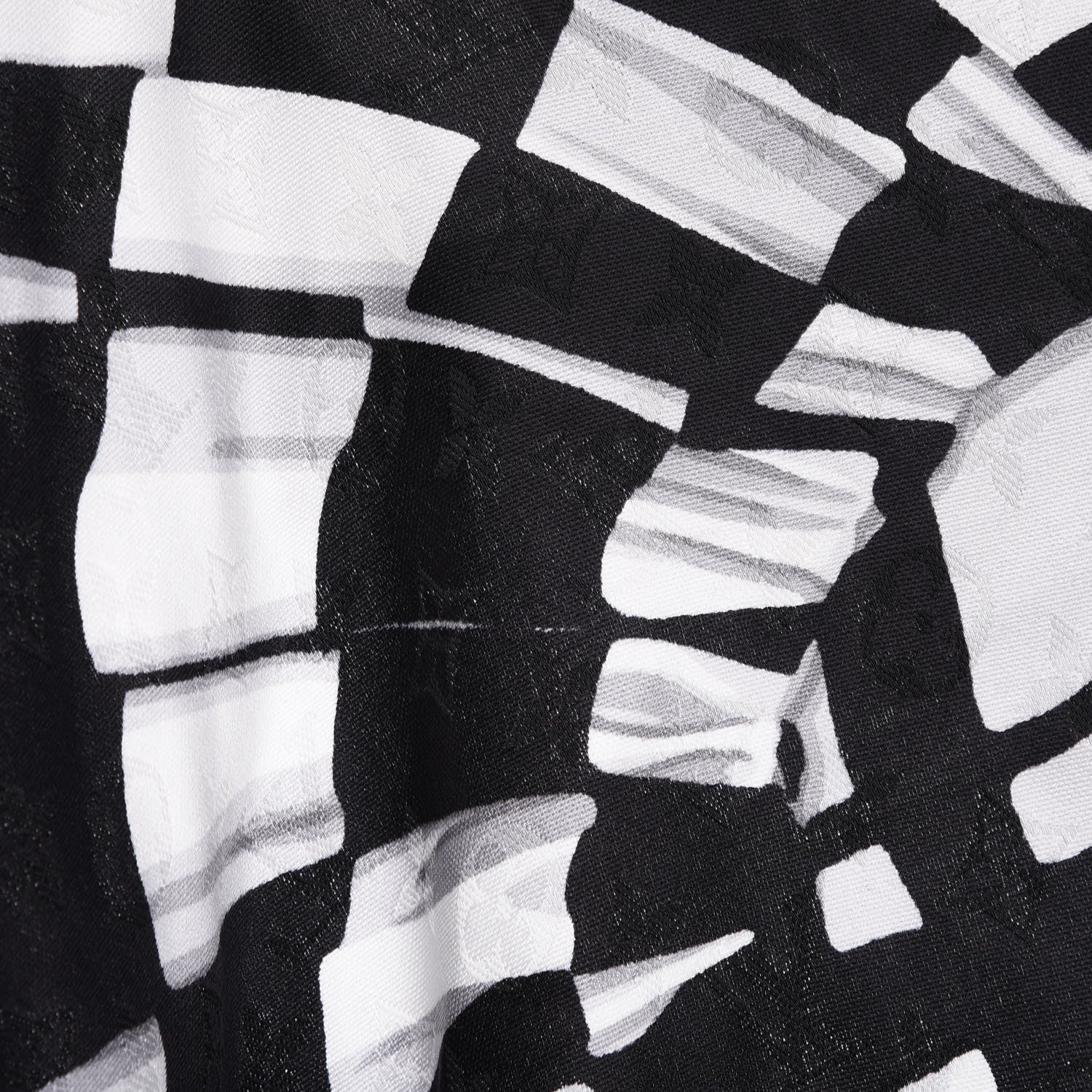 Louis Vuitton Silk Wool Graphic Flower Scarf Black 12 of 12