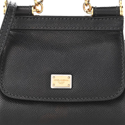 Dolce & Gabbana Dauphine Mini Miss Sicily Satchel Black 7 of 9