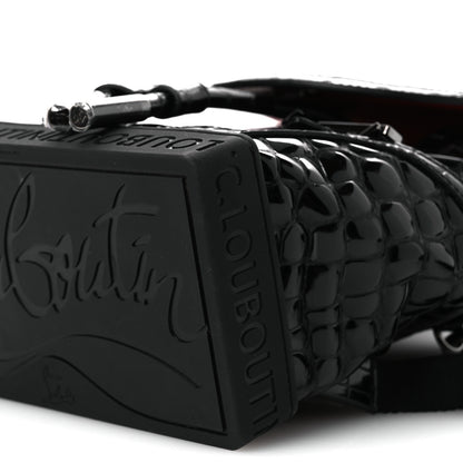 Christian Louboutin Calfskin Alligator Embossed Small Explorafunk Backpack Black 10 of 16