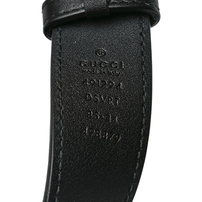 Gucci Calfskin Matelasse GG Marmont Belt Bag 85 34 Black 9 of 14