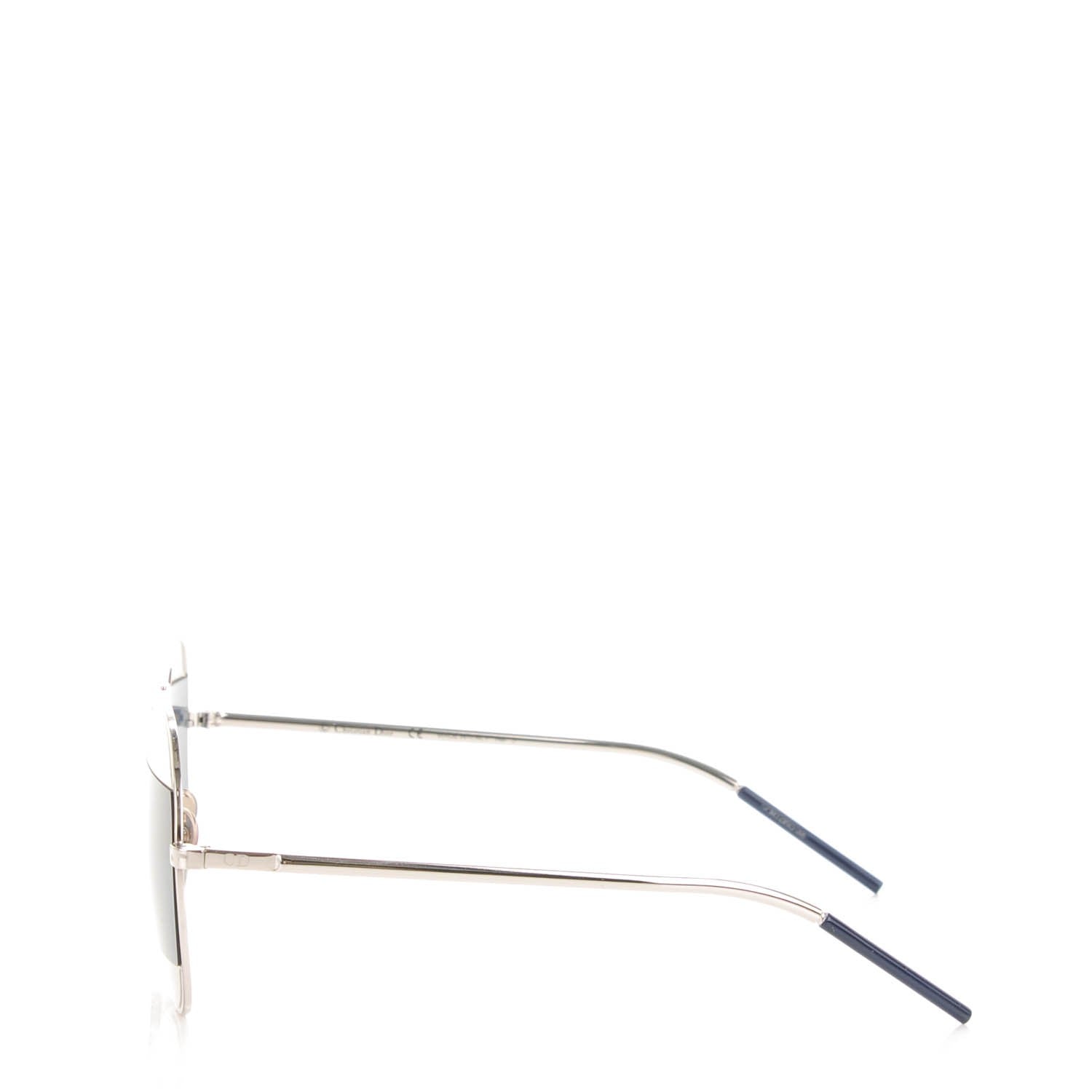 Christian Dior Split 1 Aviator Sunglasses Silver Blue 2 of 5