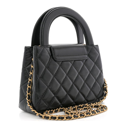 Chanel Shiny Aged Calfskin Quilted Nano Kelly Shopper Black 3 of 11