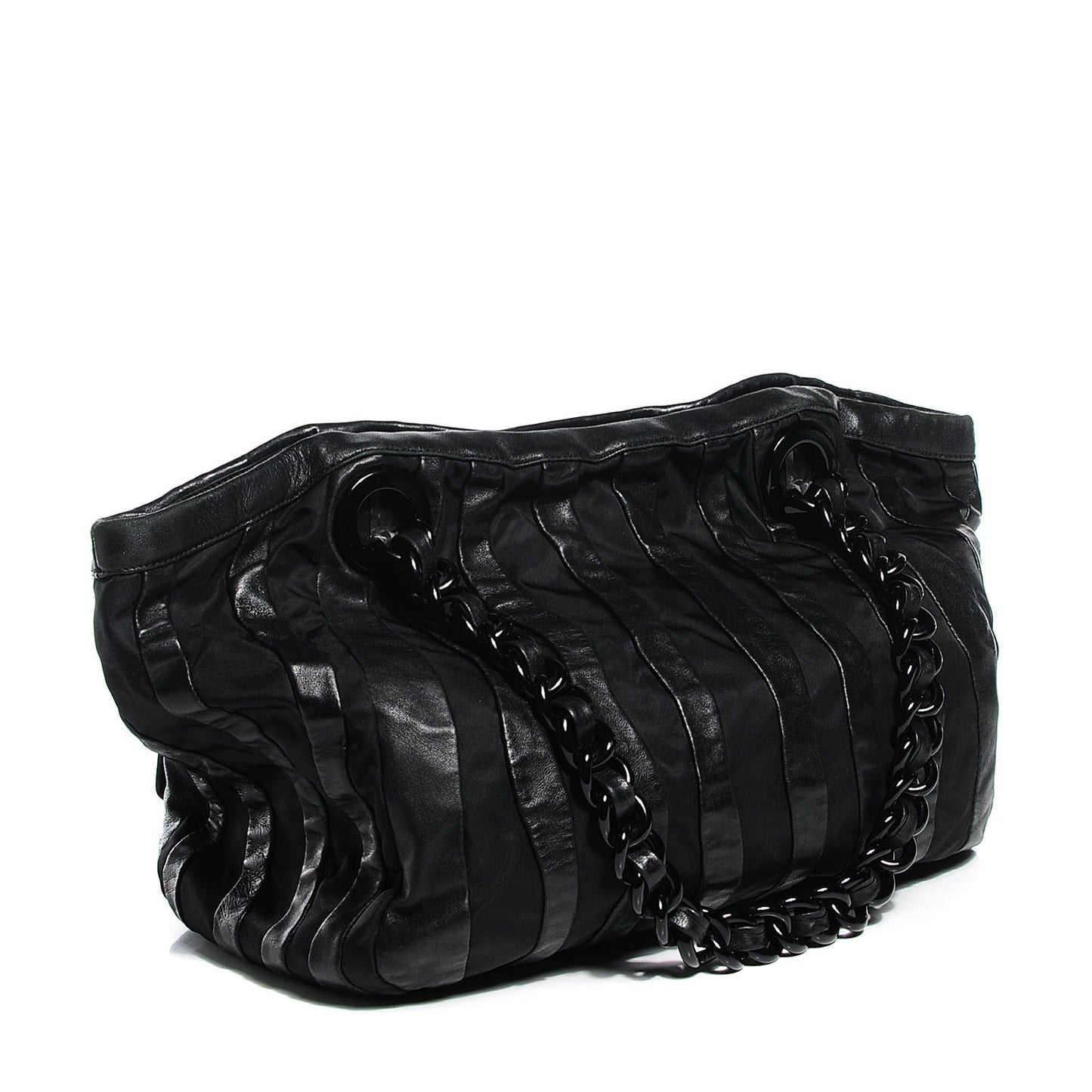 Tessuto Nappa Mordore Tote Nero Black