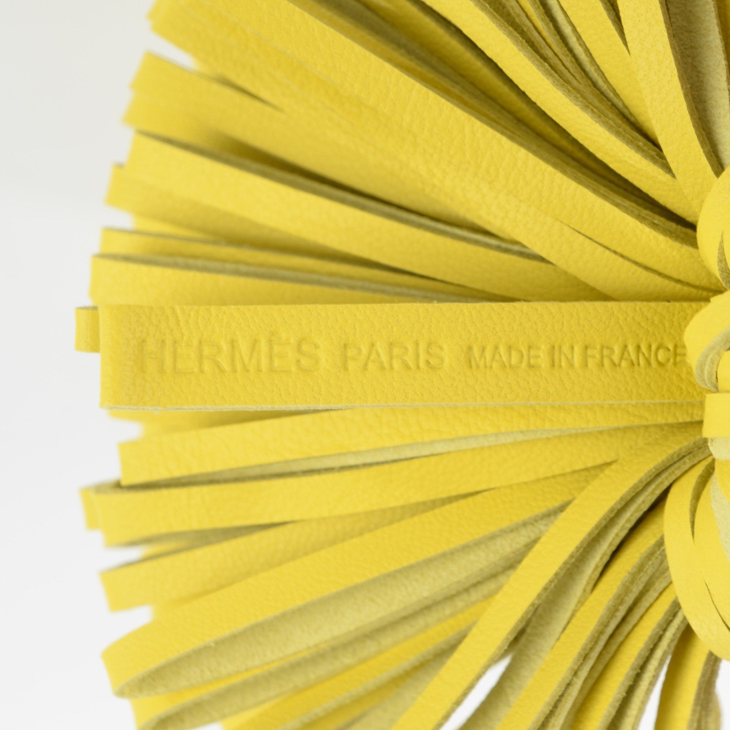 Hermes Lambskin Carmen Tassel Key Holder Lime 4 of 6