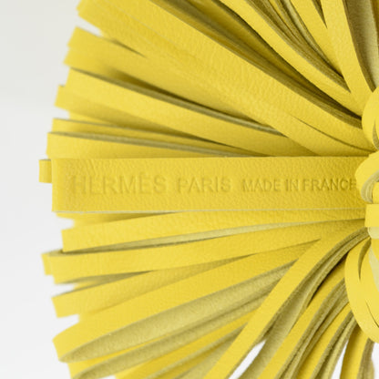 Hermes Lambskin Carmen Tassel Key Holder Lime 4 of 6