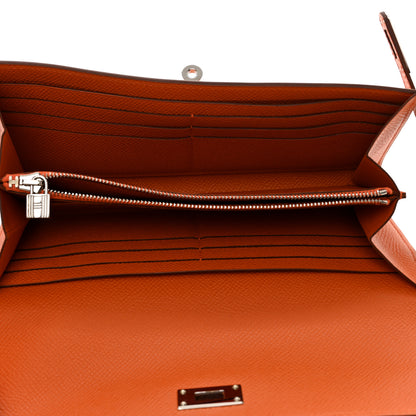 Hermes Epsom Kelly Longue Wallet Orange 5 of 9